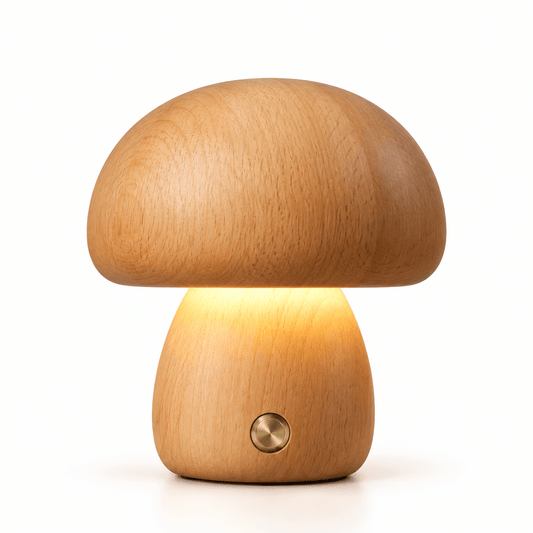Lampe Petit Champignon Bois - Maison Du Design