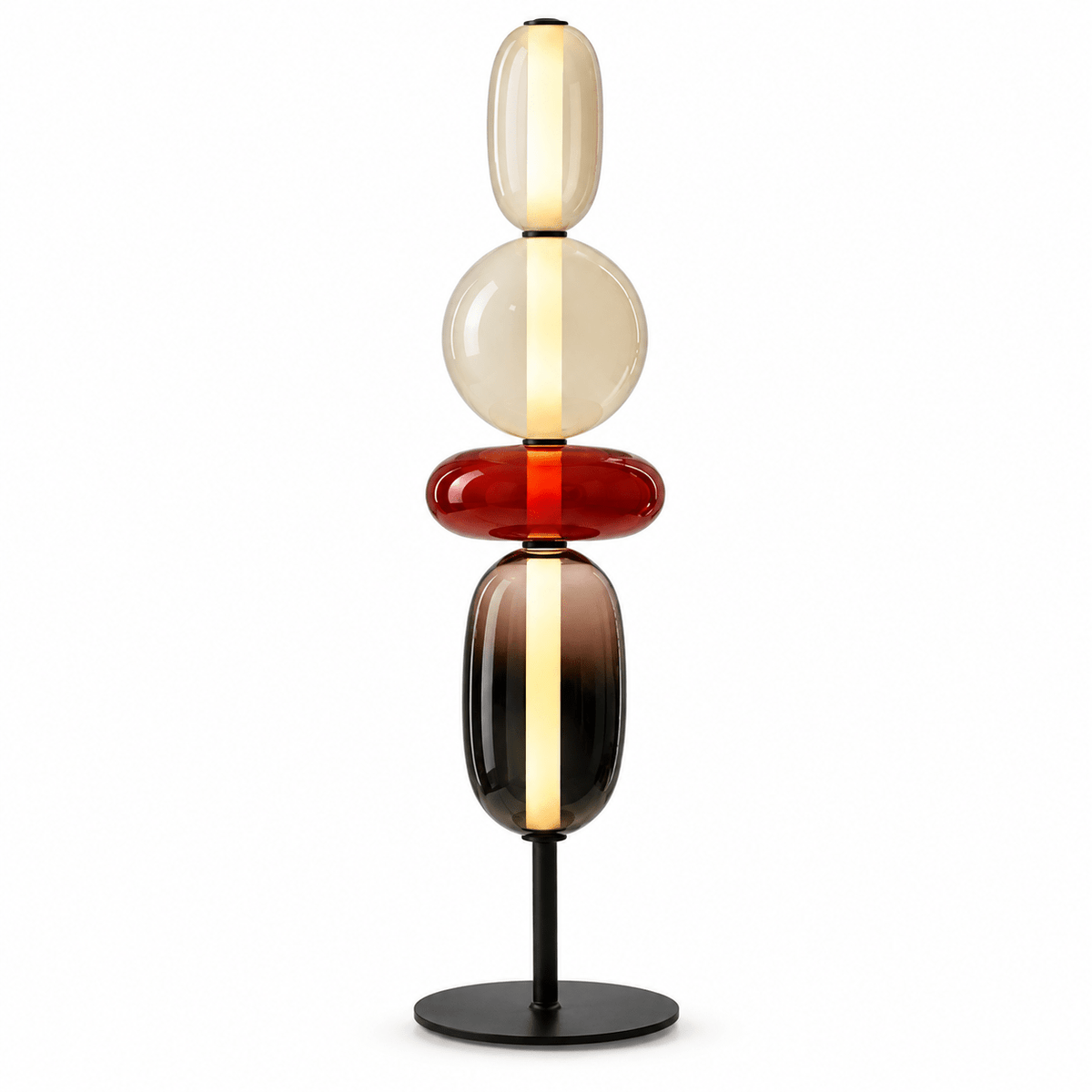 Lampe Sur Pied Verre Coloré Design - Maison Du Design