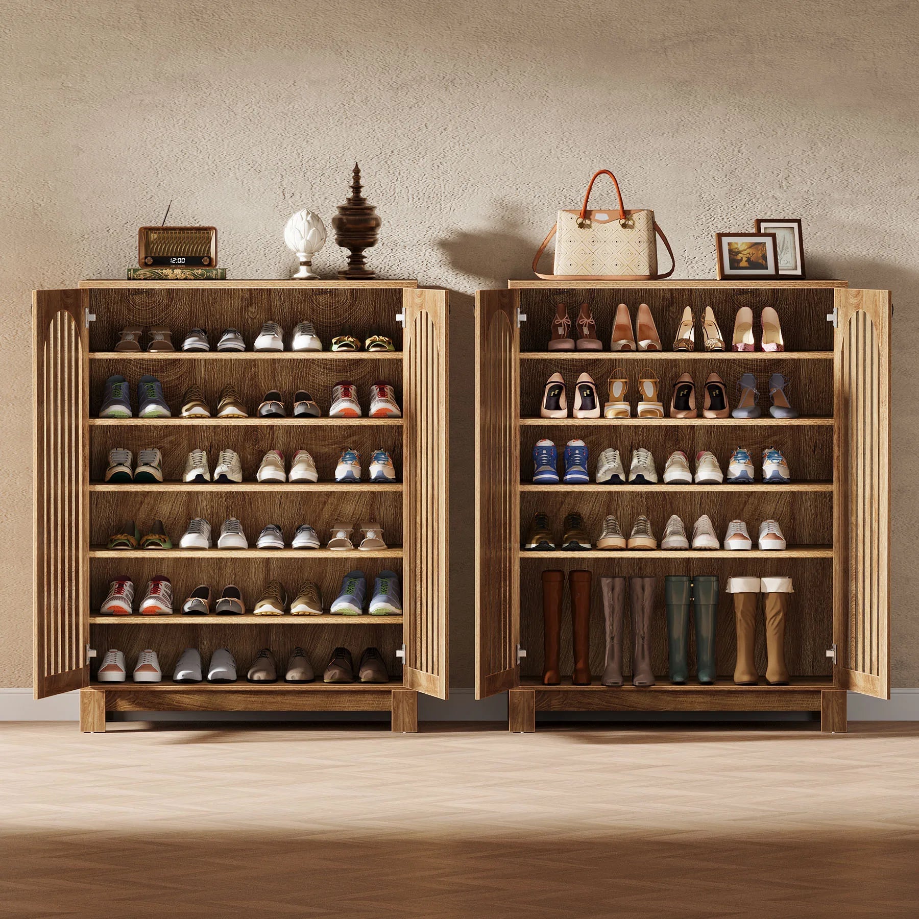 Meuble à Chaussures Design Arches Cannelées - Maison Du Design