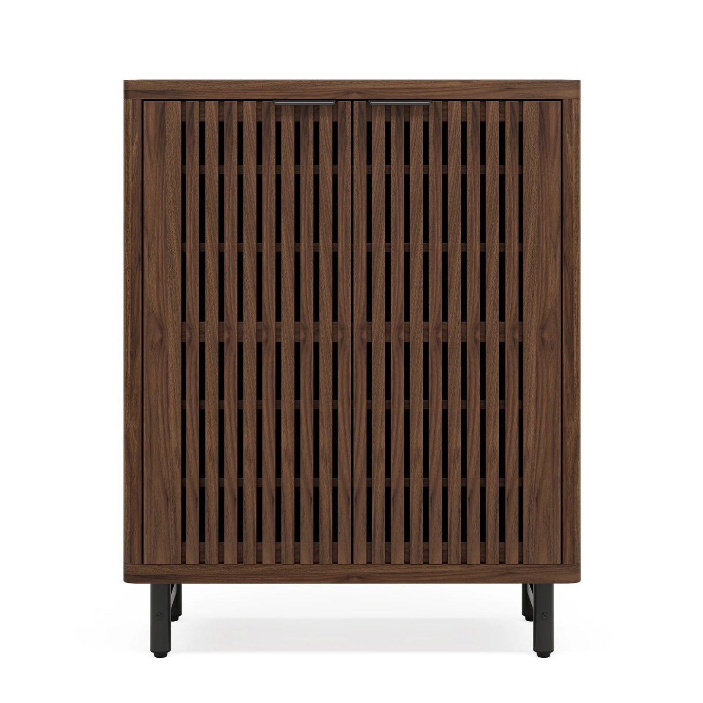 Meuble à Chaussures en Bois Noyer Cannelé - Maison Du Design