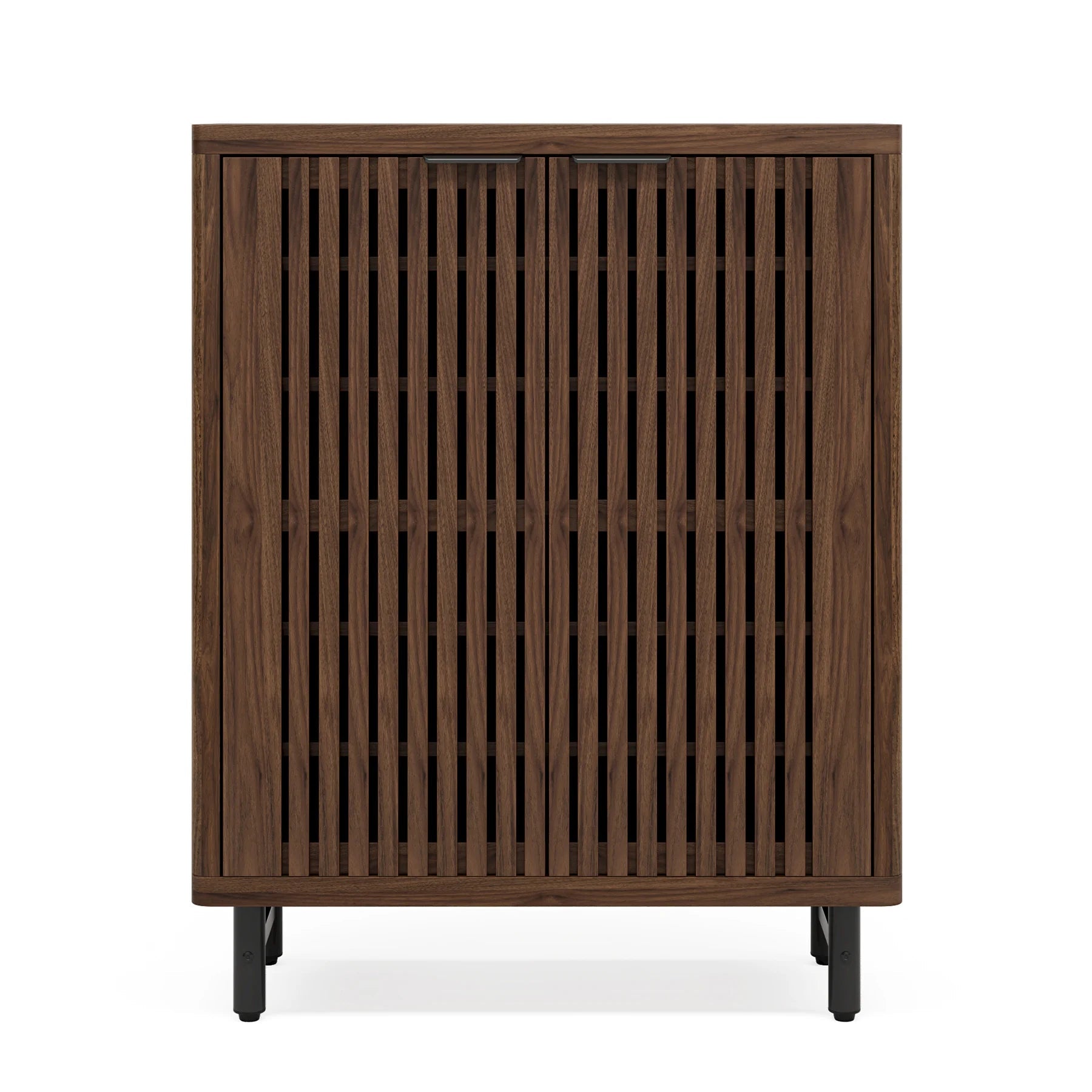 Meuble à Chaussures en Bois Noyer Cannelé - Maison Du Design