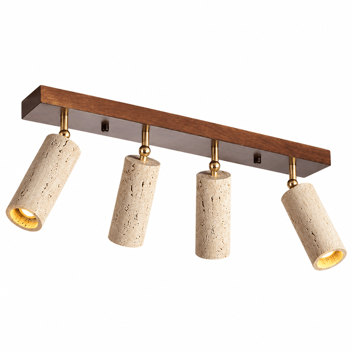 Plafonnier Orientable Travertin & Bois - Maison Du Design