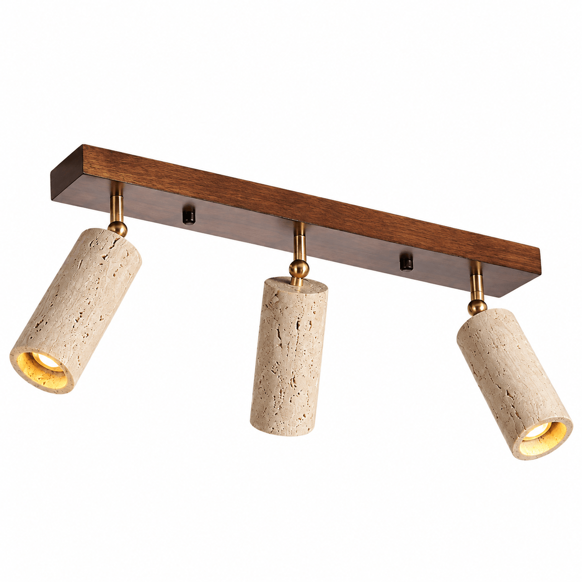 Plafonnier Orientable Travertin & Bois - Maison Du Design