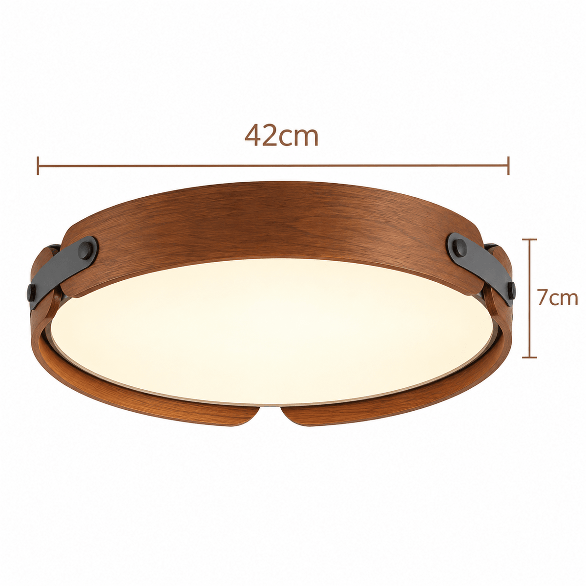 Plafonnier Rond Japonais Bois Design Moderne - Maison Du Design