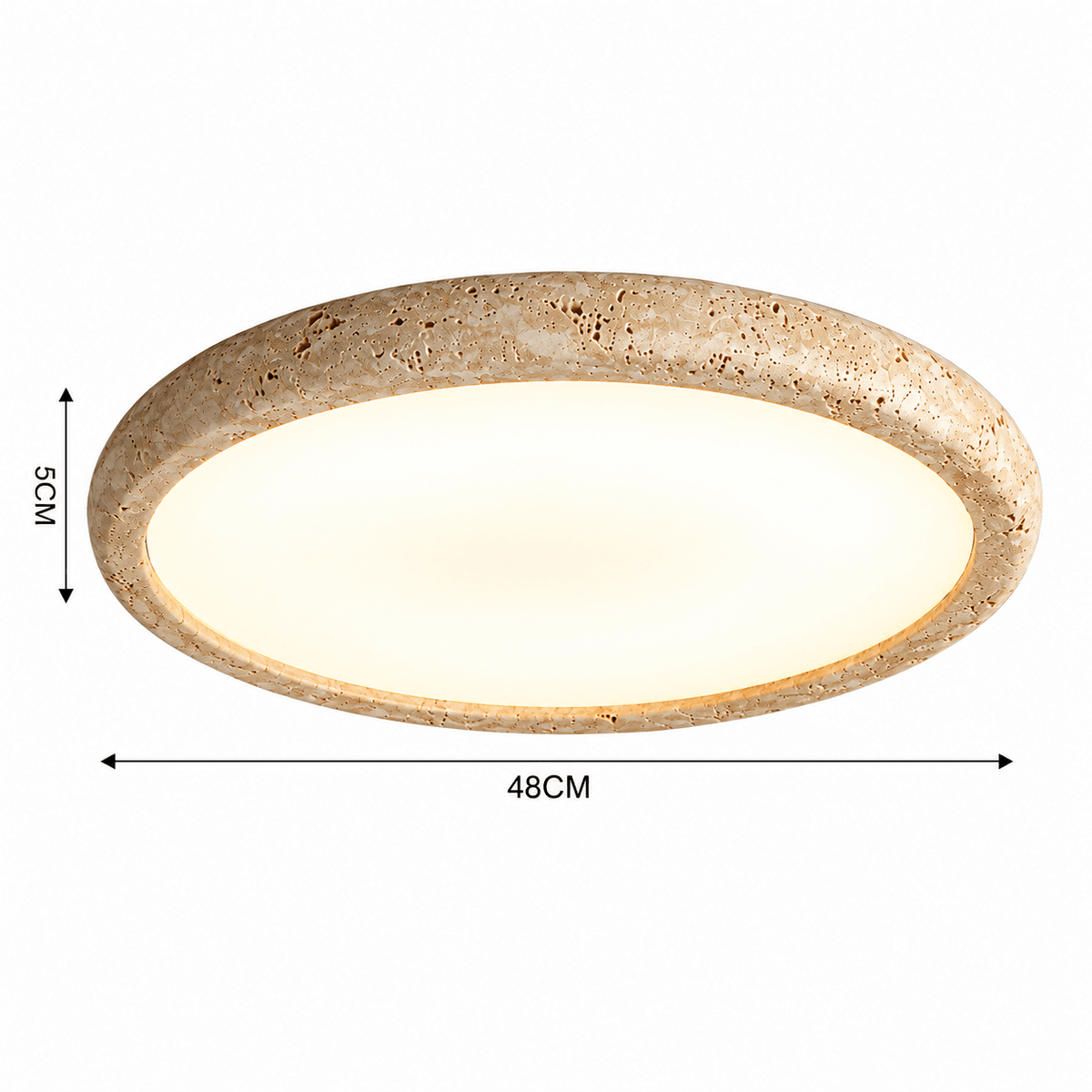 Plafonnier Rond Travertin - Maison Du Design