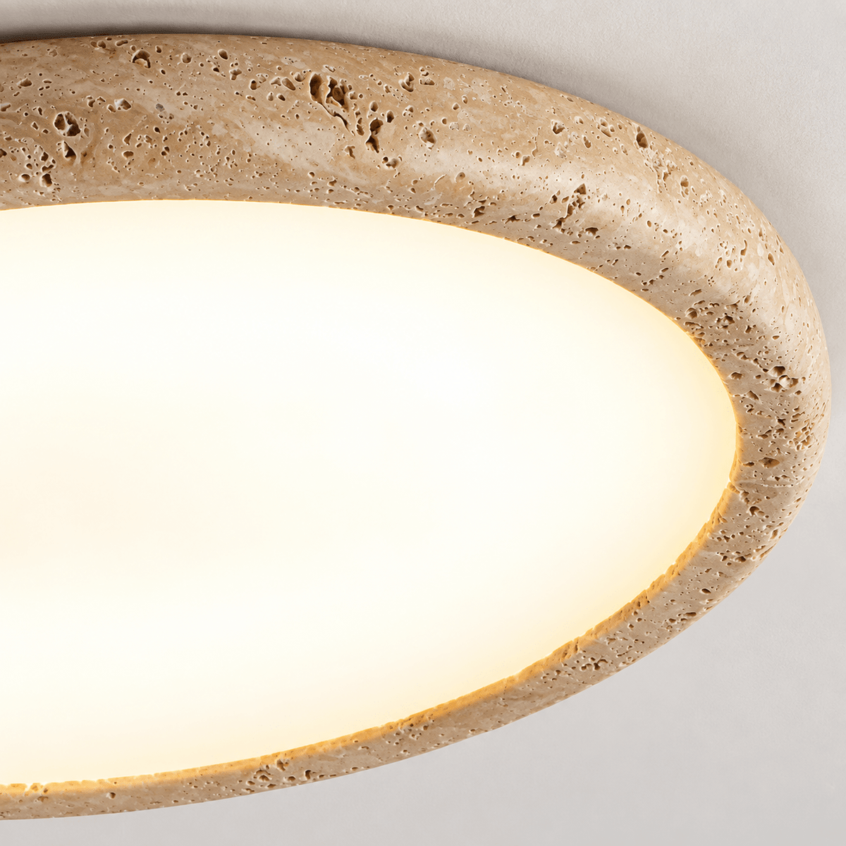 Plafonnier Rond Travertin - Maison Du Design