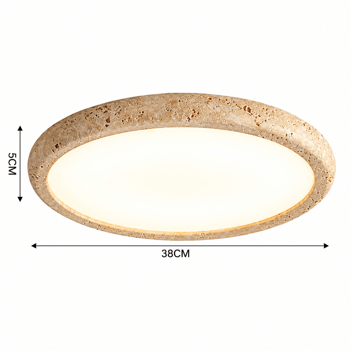 Plafonnier Rond Travertin - Maison Du Design