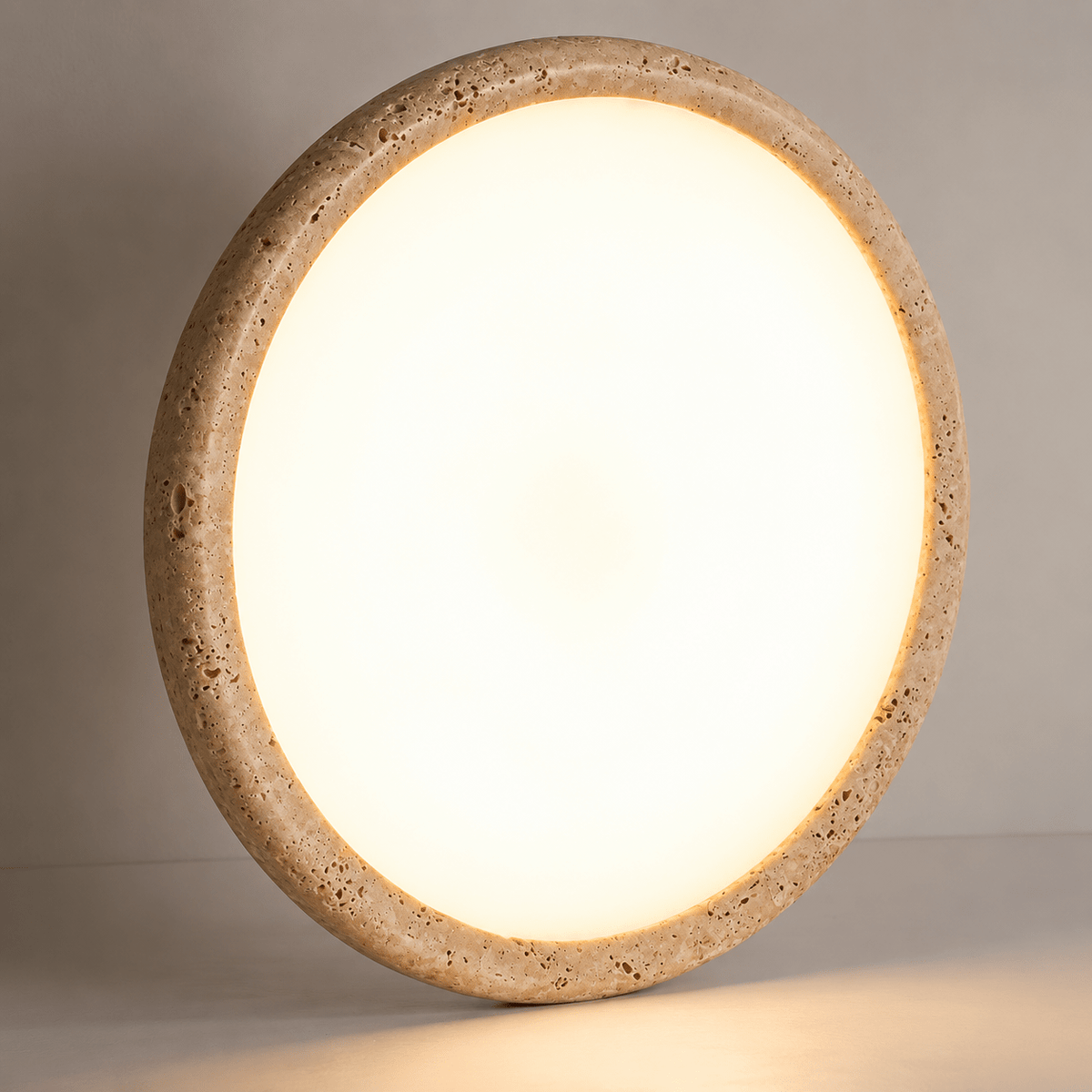 Plafonnier Rond Travertin - Maison Du Design
