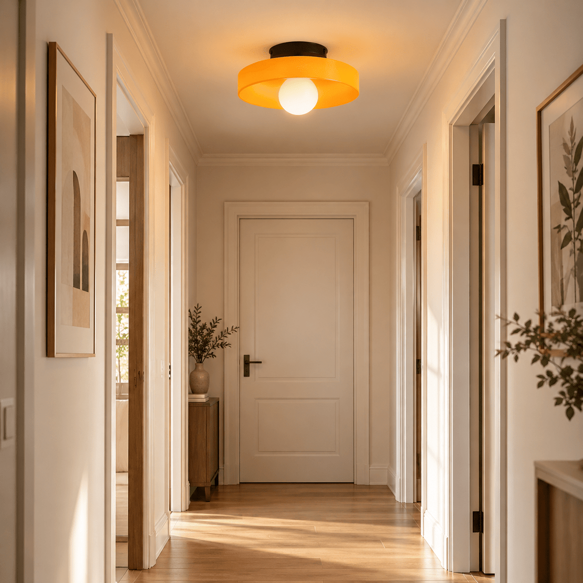Plafonnier Verre Rond Rétro - Maison Du Design