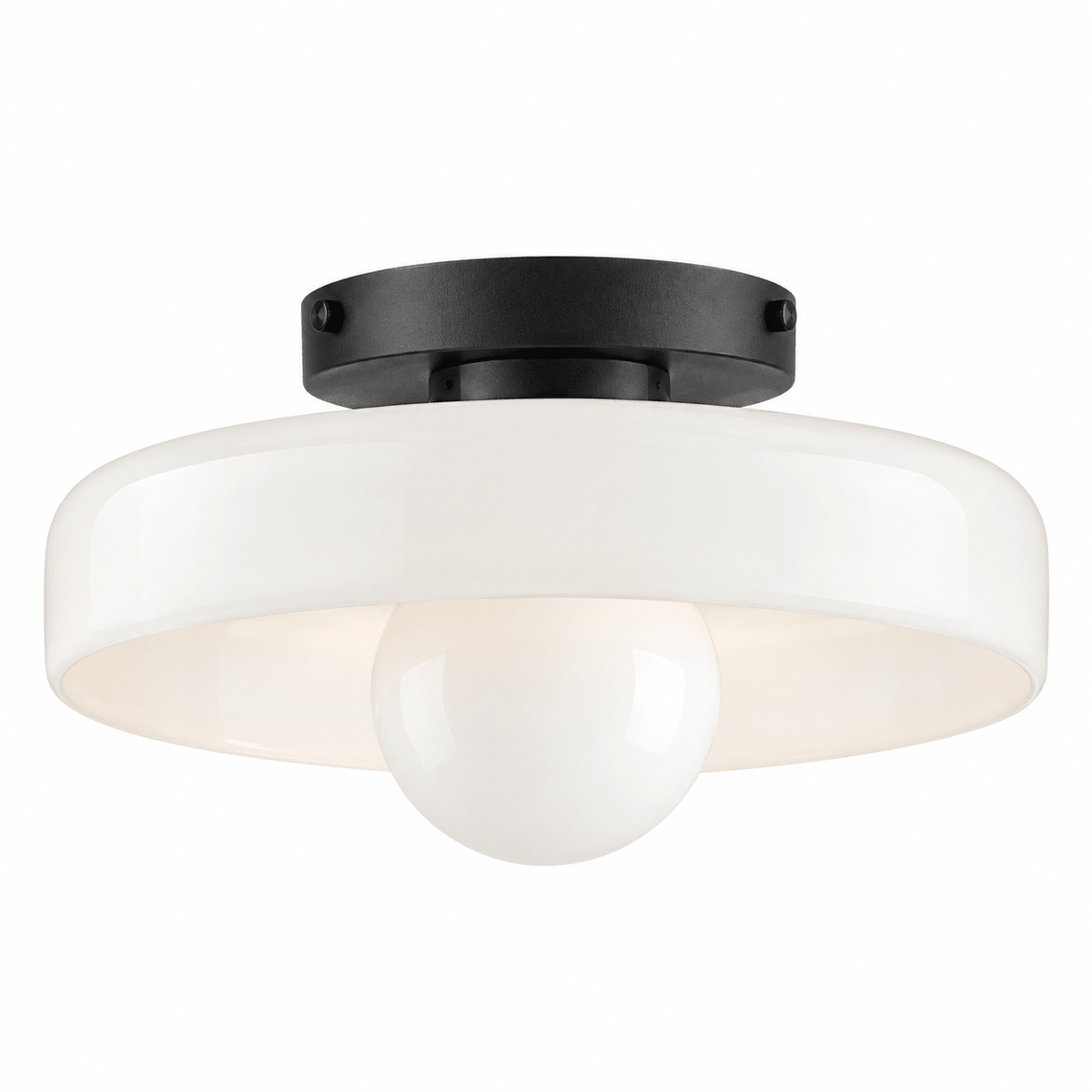 Plafonnier Verre Rond Rétro - Maison Du Design