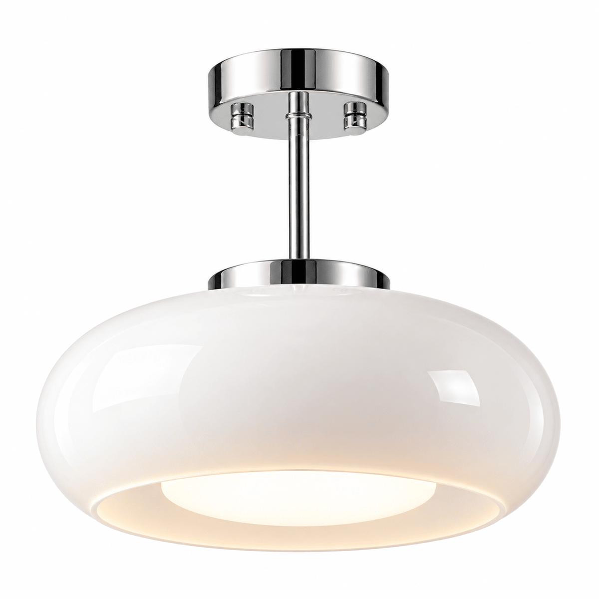 Plafonnier Verre Rond Rétro Design - Maison Du Design