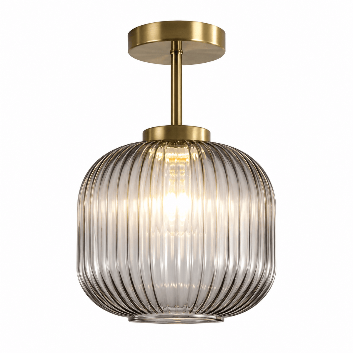 Plafonnier Verre Strié - Maison Du Design