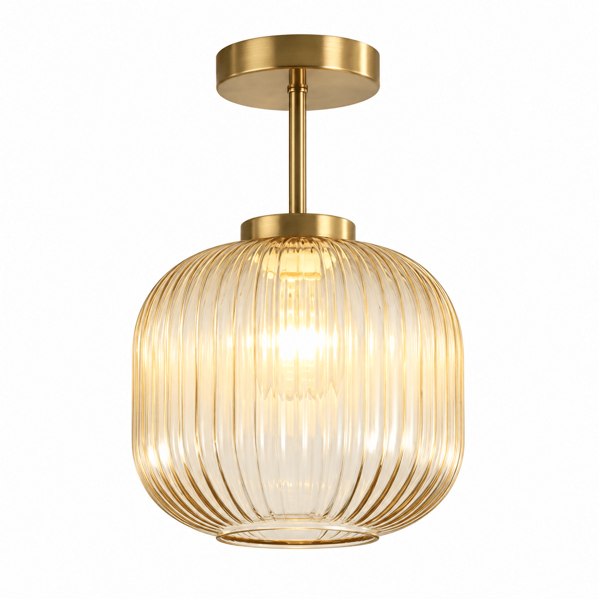 Plafonnier Verre Strié - Maison Du Design