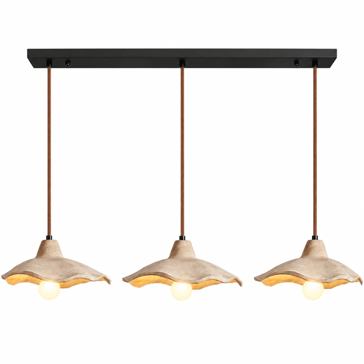 Suspension Luminaire 3 Lampes Wabi-Sabi - Maison Du Design