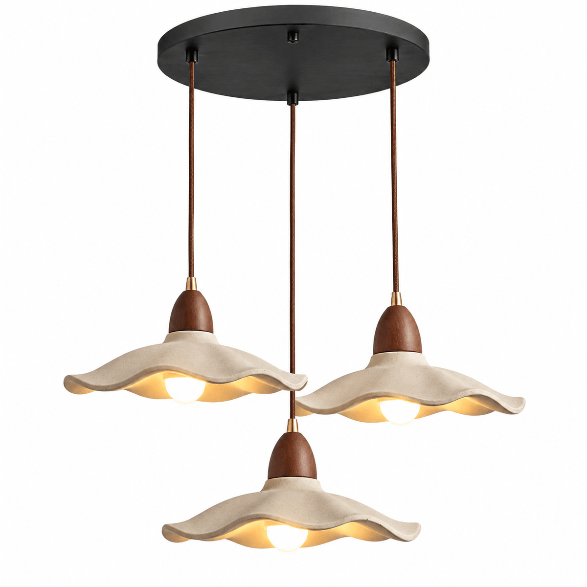 Suspension Luminaire Design Wabi-Sabi 3 Lampes - Maison Du Design