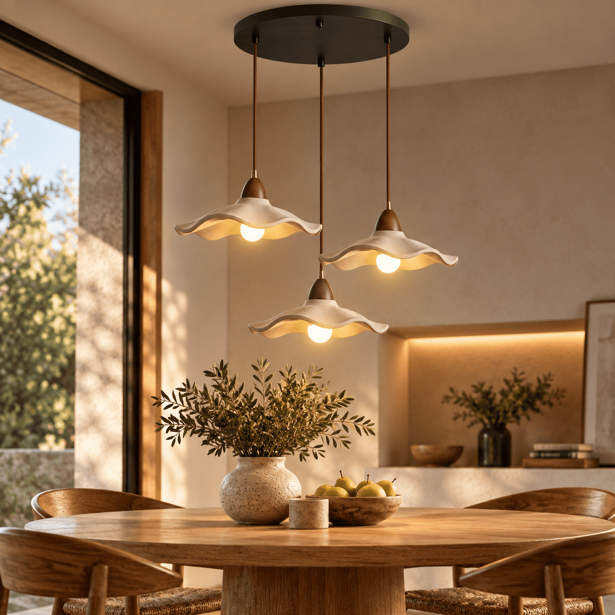 Suspension Luminaire Design Wabi-Sabi 3 Lampes - Maison Du Design