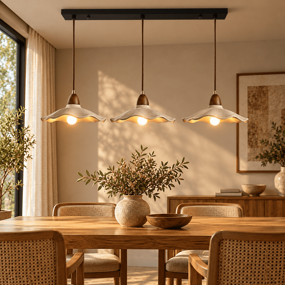 Suspension Luminaire Wabi-Sabi 3 Lampes - Maison Du Design