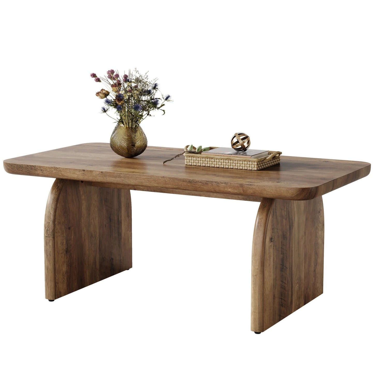 Table Basse Design Pieds en Arche Marron - Maison Du Design