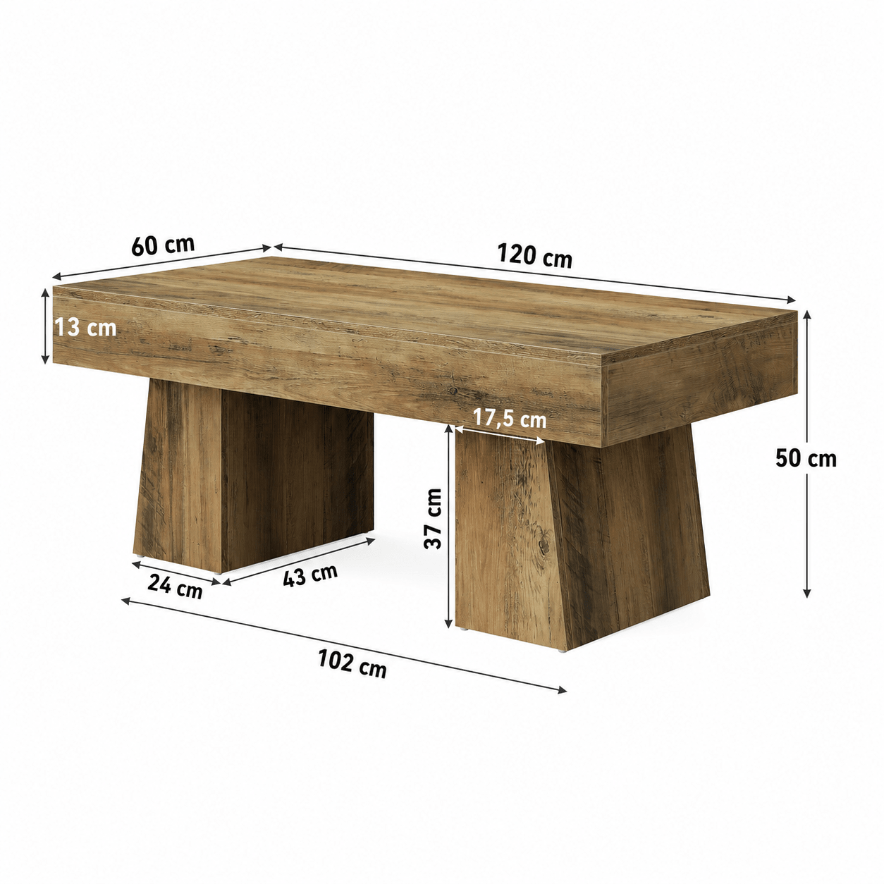 Table Basse Design Style Bois Rustique - Maison Du Design