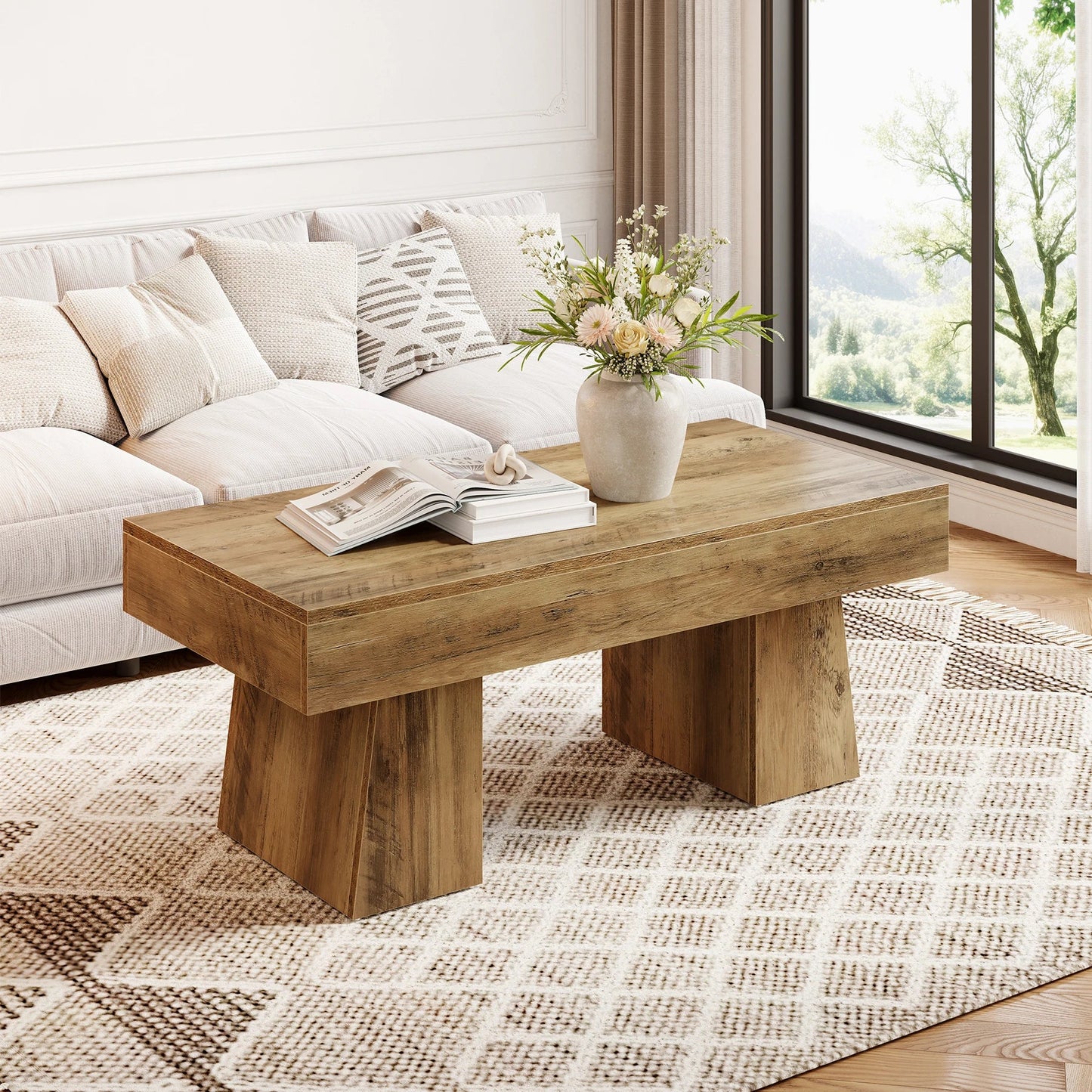 Table Basse Design Style Bois Rustique - Maison Du Design