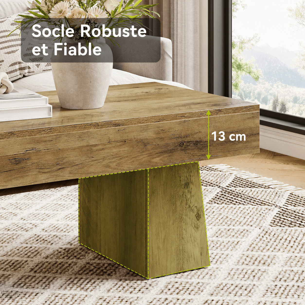 Table Basse Design Style Bois Rustique - Maison Du Design
