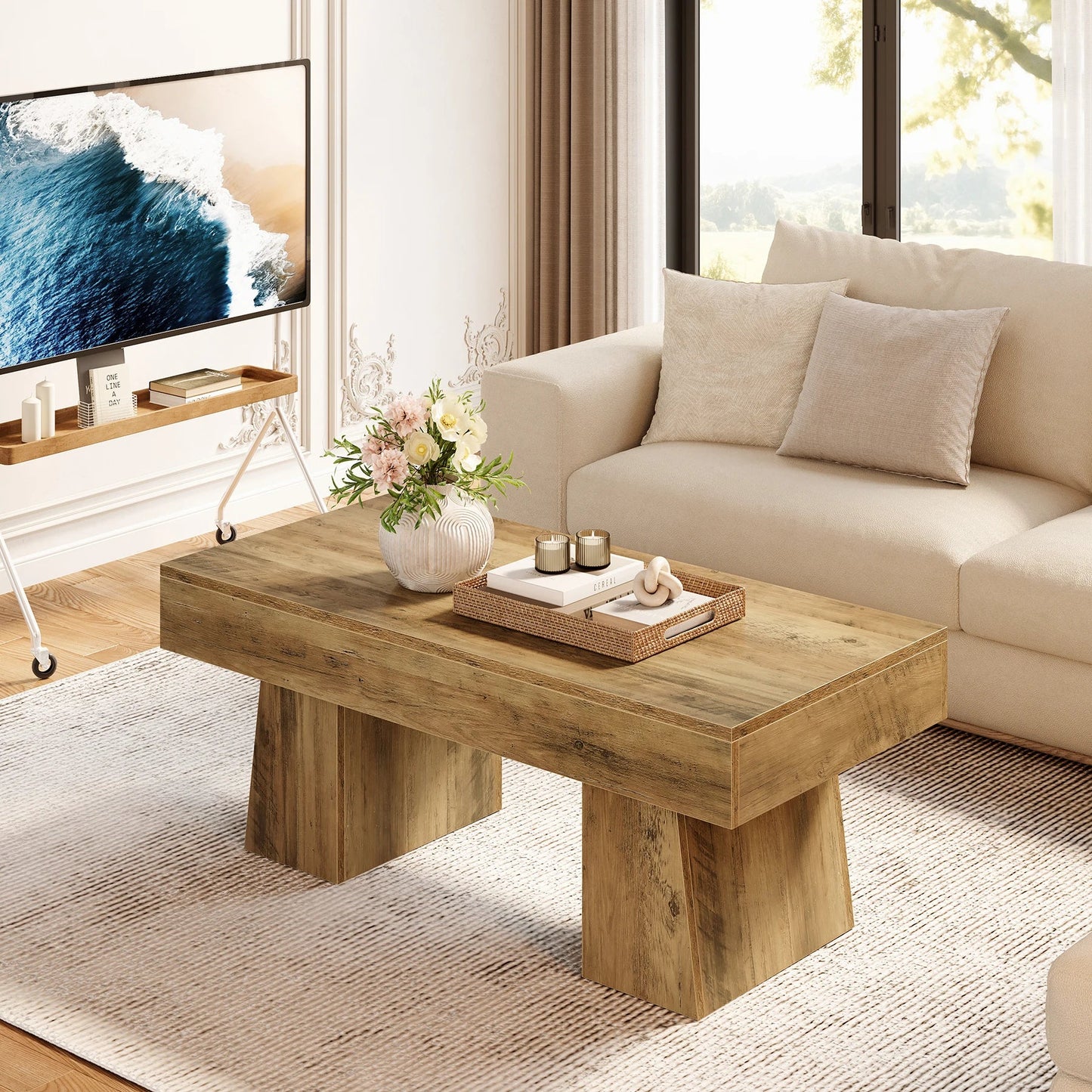 Table Basse Design Style Bois Rustique - Maison Du Design