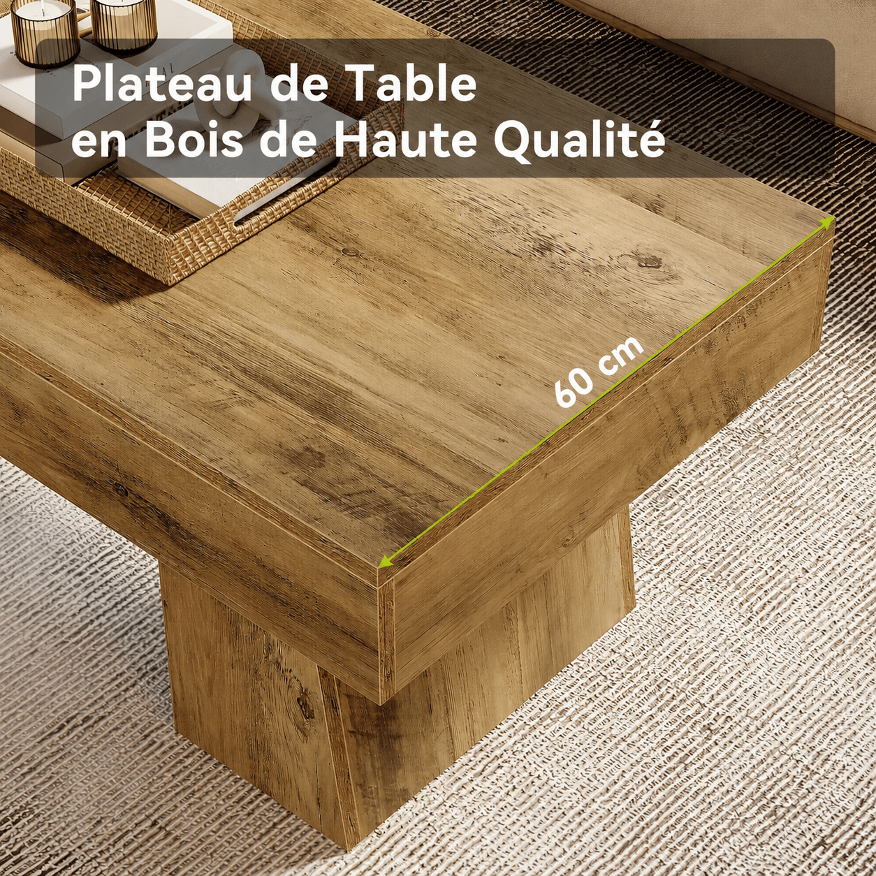 Table Basse Design Style Bois Rustique - Maison Du Design