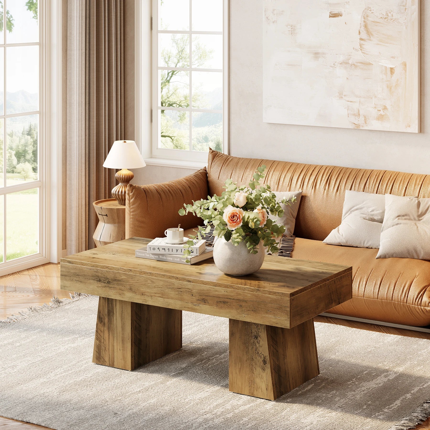 Table Basse Design Style Bois Rustique - Maison Du Design