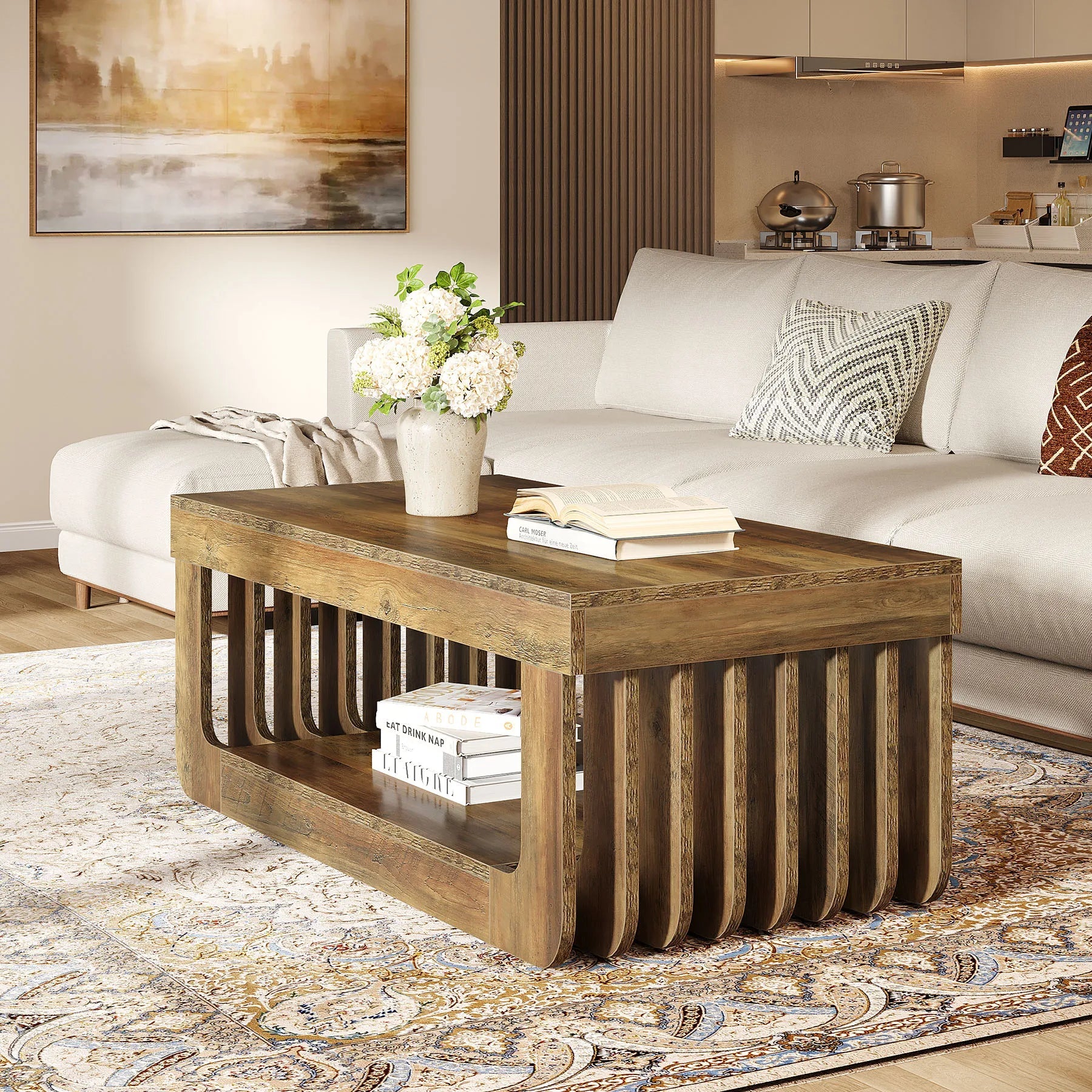 Table Basse Design Style Rustique - Maison Du Design