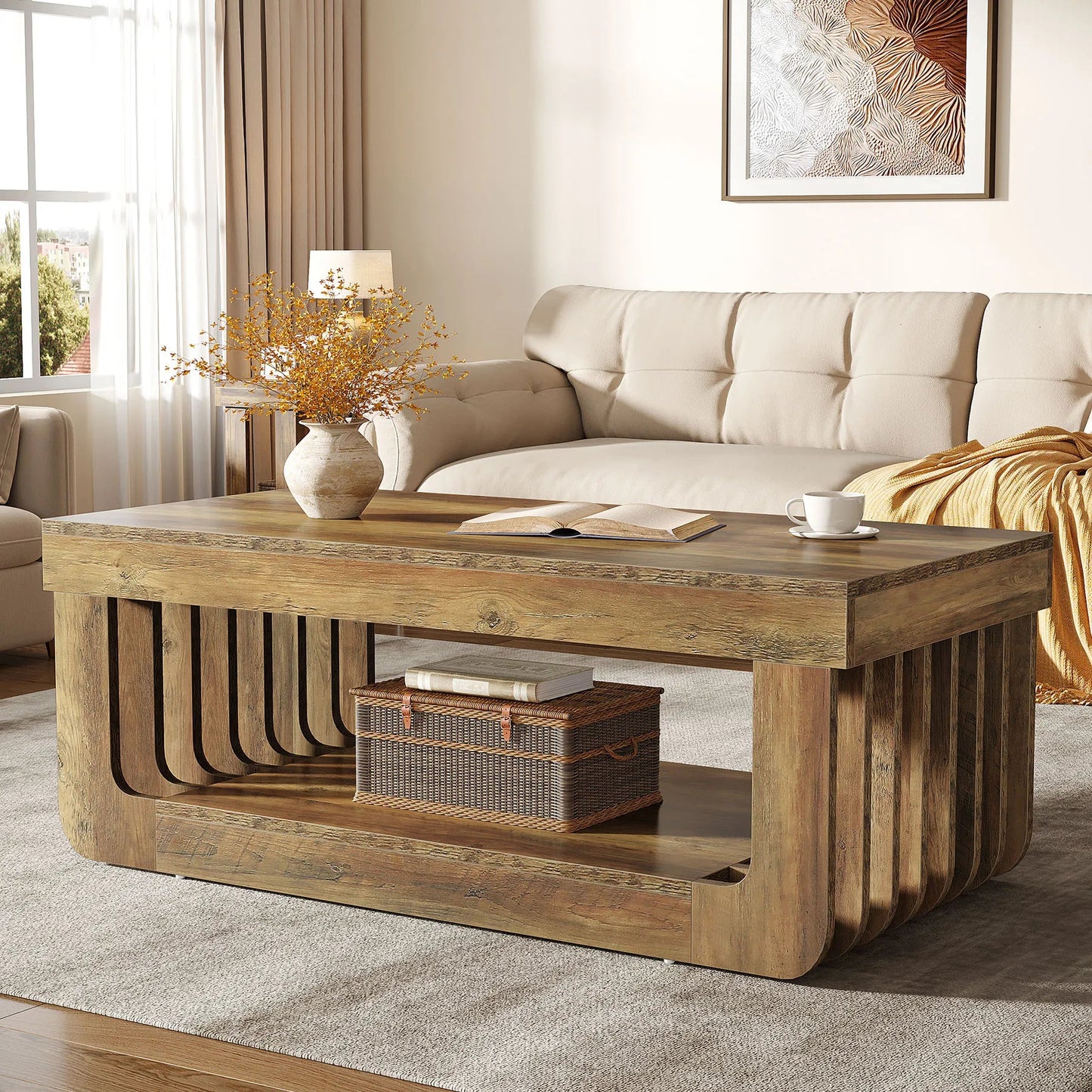 Table Basse Design Style Rustique - Maison Du Design