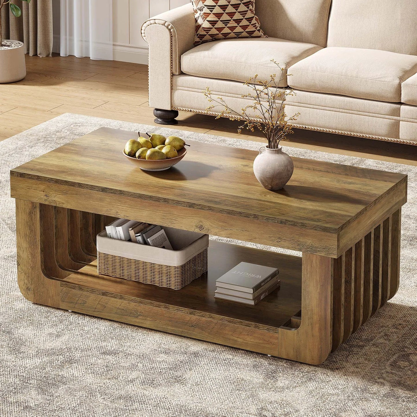 Table Basse Design Style Rustique - Maison Du Design
