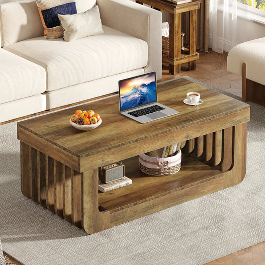 Table Basse Design Style Rustique - Maison Du Design