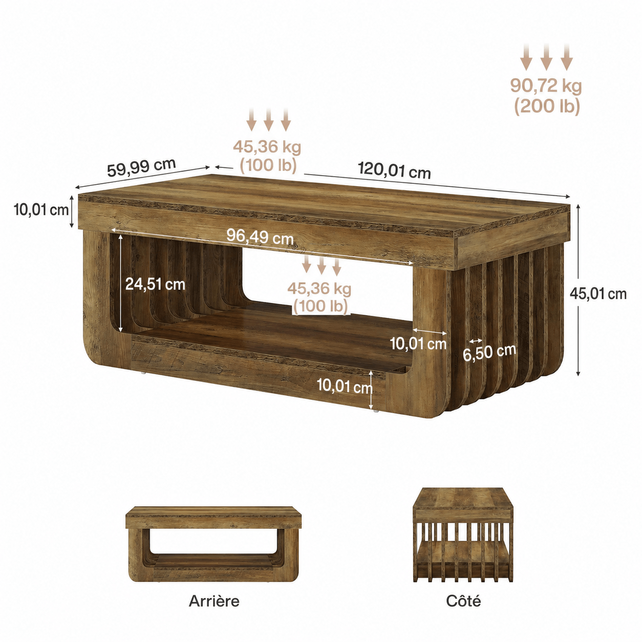 Table Basse Design Style Rustique - Maison Du Design