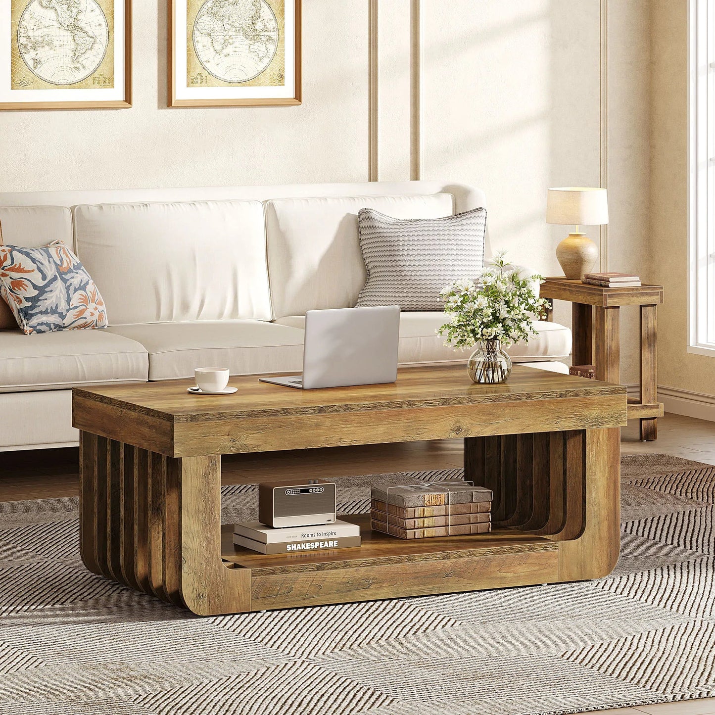 Table Basse Design Style Rustique - Maison Du Design