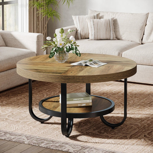 Table Basse Ronde Design Pieds Arqués - Maison Du Design