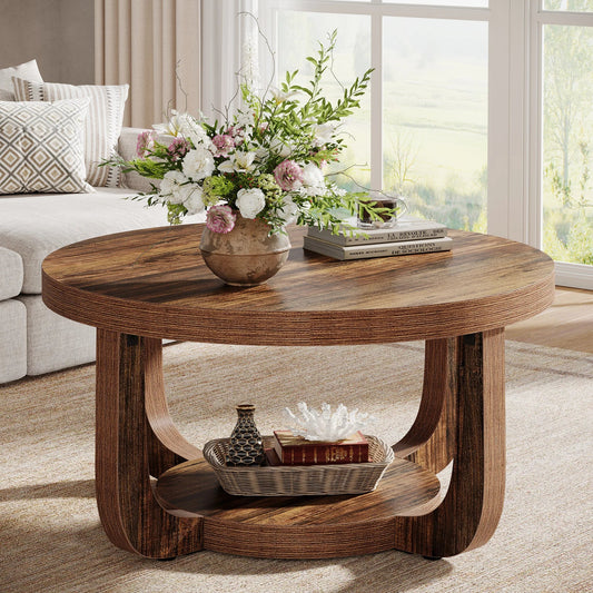 Table Basse Ronde Style Bohème Chic - Maison Du Design