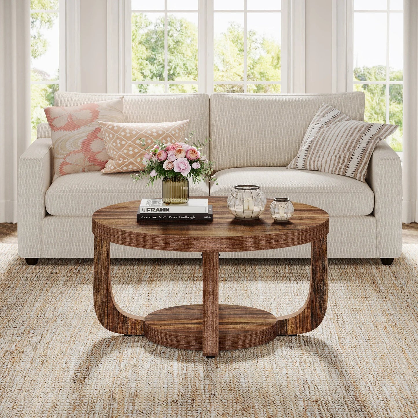 Table Basse Ronde Style Bohème Chic - Maison Du Design