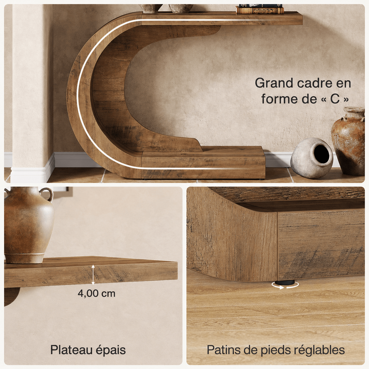 Table Console Courbe Contemporaine - Maison Du Design