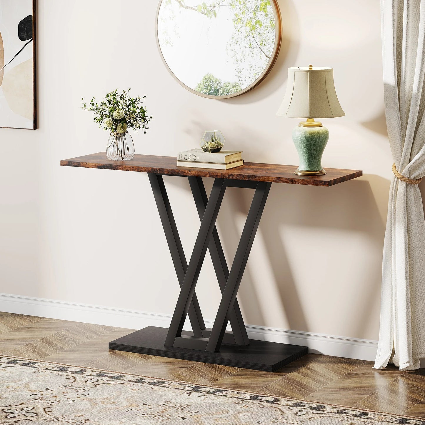 Table Console Luxe Marbre Blanc & Or - Maison Du Design
