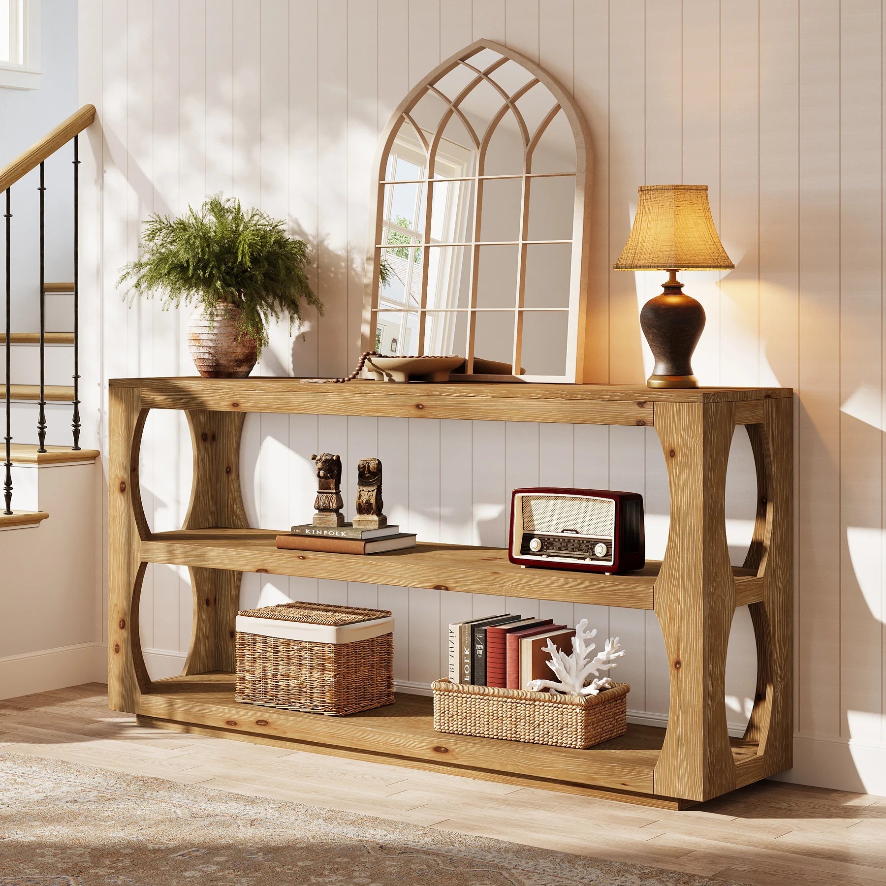 Table Console Style Bois Rustique - Maison Du Design