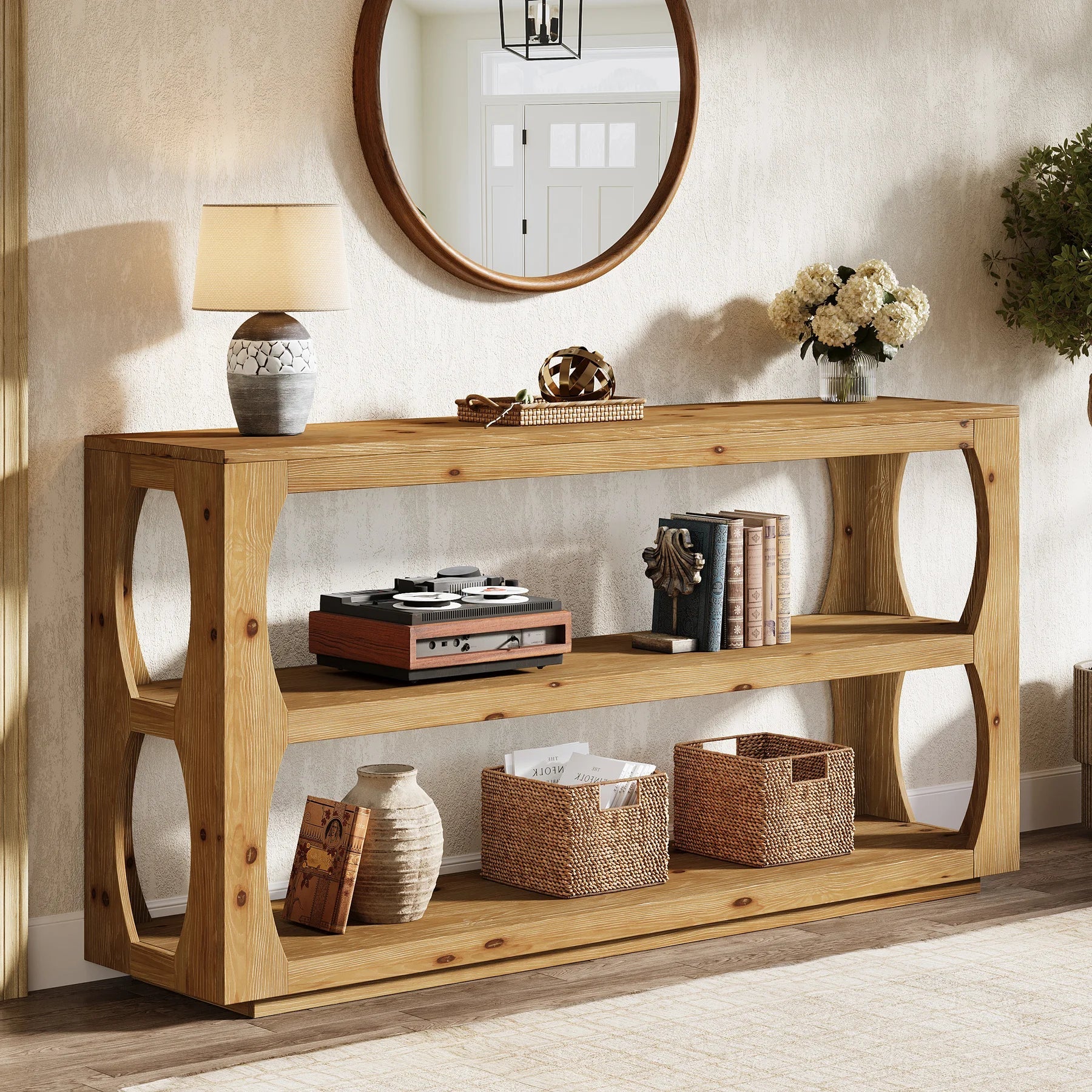 Table Console Style Bois Rustique - Maison Du Design