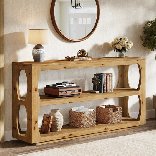 Table Console Style Bois Rustique - Maison Du Design