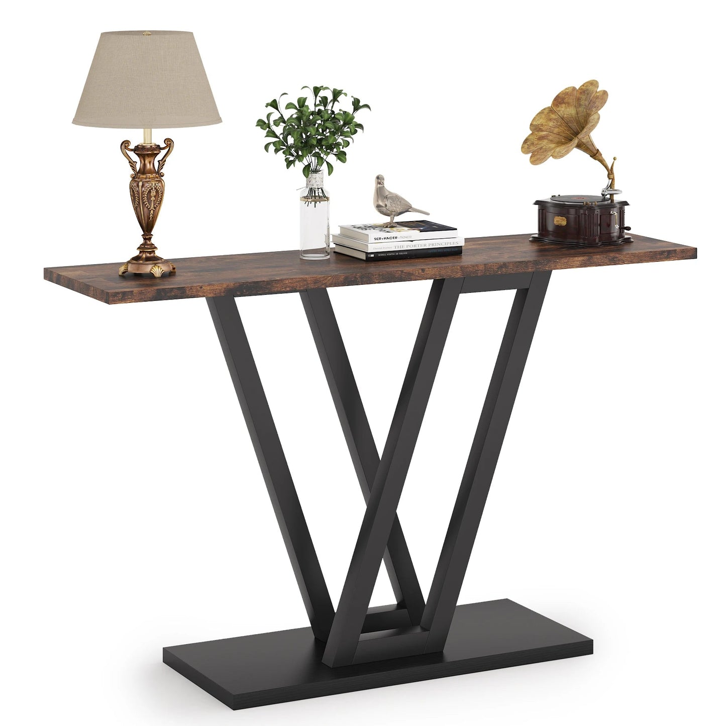 Table Console Style Bois Rustique & Métal - Maison Du Design