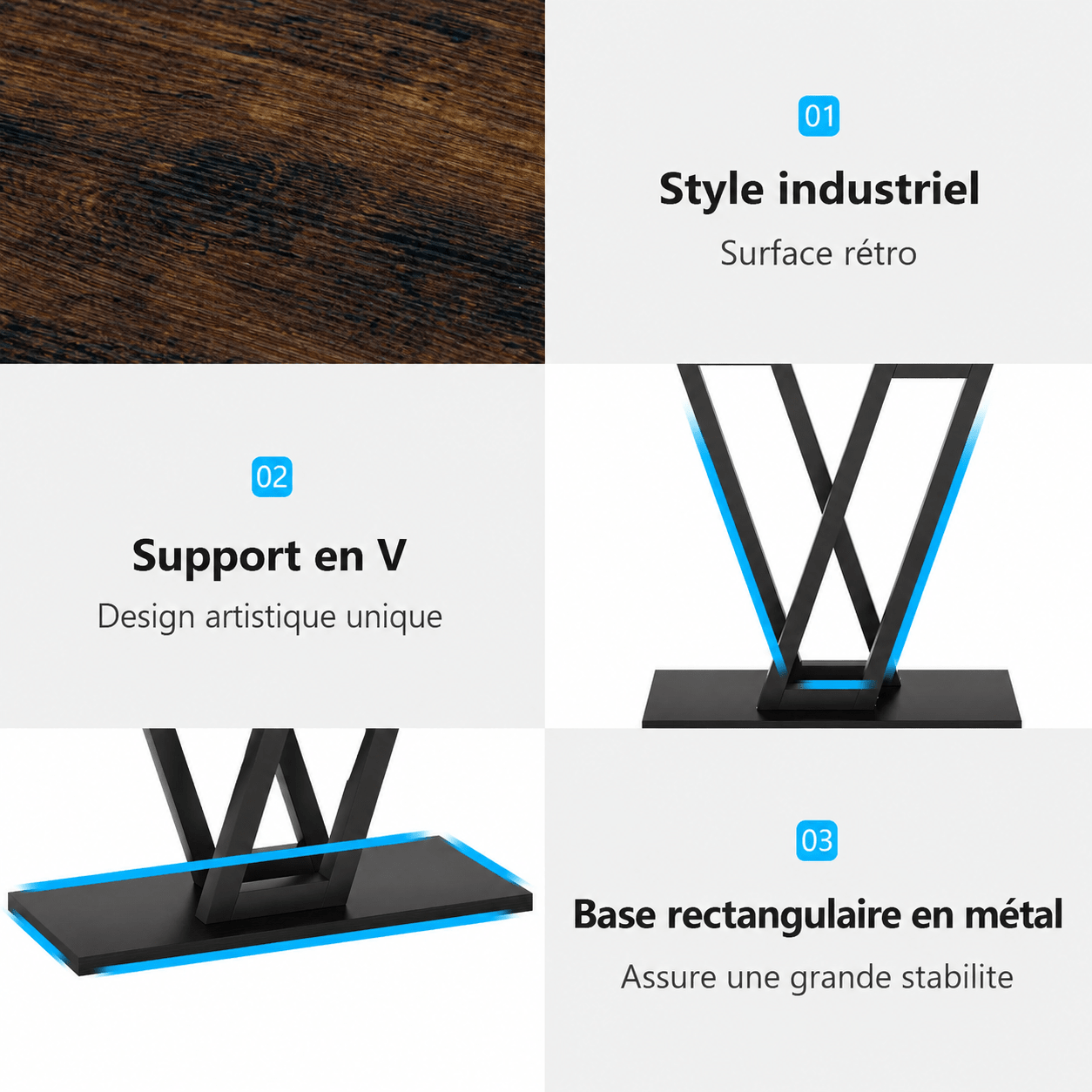 Table Console Style Bois Rustique & Métal - Maison Du Design