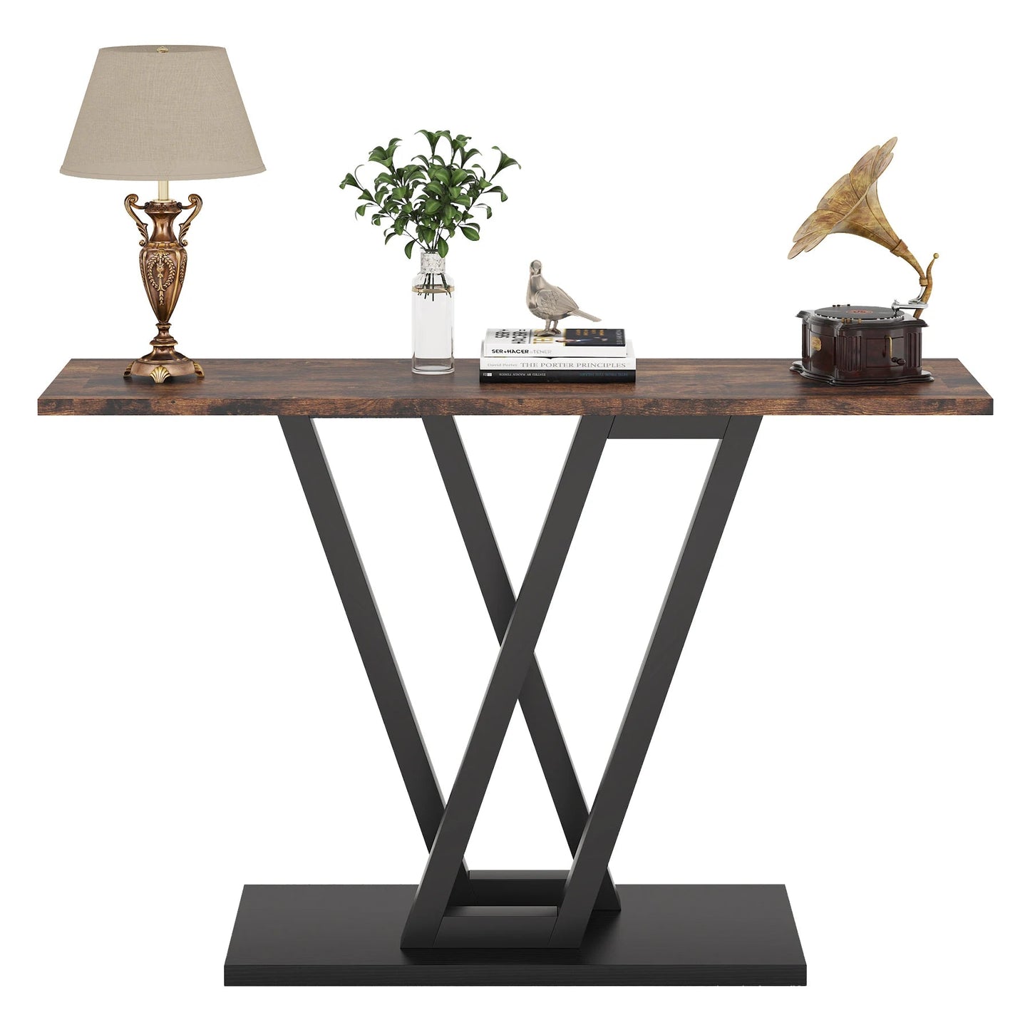 Table Console Style Bois Rustique & Métal - Maison Du Design